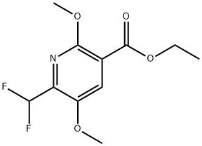 Ethyl 2-(difluoromethyl)-3,6-dimethoxypyridine-5-carboxylate 结构式
