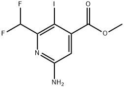 Methyl 6-amino-2-(difluoromethyl)-3-iodopyridine-4-carboxylate 结构式