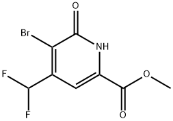 5-溴-4-(二氟甲基)-6-氧代-1,6-二氢吡啶-2-羧酸甲酯 结构式