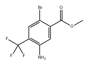5-氨基-2-溴-4-(三氟甲基)-苯甲酸甲酯 结构式
