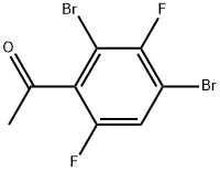 1-(2,4-Dibromo-3,6-difluorophenyl)ethanone 结构式