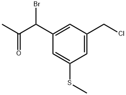 1-Bromo-1-(3-(chloromethyl)-5-(methylthio)phenyl)propan-2-one