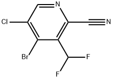 4-Bromo-5-chloro-2-cyano-3-(difluoromethyl)pyridine 结构式