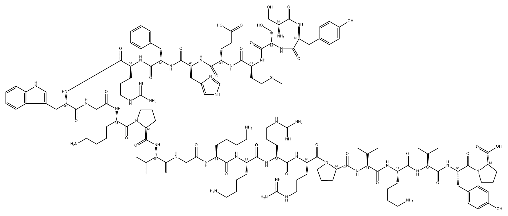 促肾上腺皮质激素(D-SER1)-ACTH (1-24) (HUMAN, BOVINE, RAT) 结构式