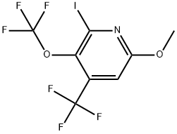 2-Iodo-6-methoxy-3-(trifluoromethoxy)-4-(trifluoromethyl)pyridine 结构式