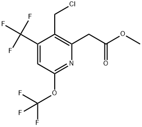 Methyl 3-(chloromethyl)-6-(trifluoromethoxy)-4-(trifluoromethyl)pyridine-2-acetate 结构式