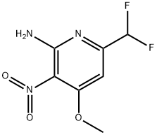 2-Amino-6-(difluoromethyl)-4-methoxy-3-nitropyridine 结构式