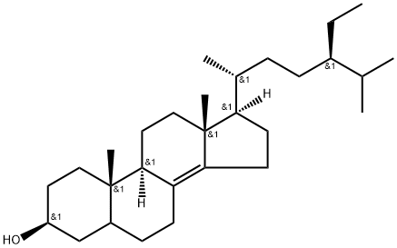 Stigmast-8(14)-en-3β-ol 结构式