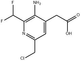 3-Amino-6-(chloromethyl)-2-(difluoromethyl)pyridine-4-acetic acid 结构式