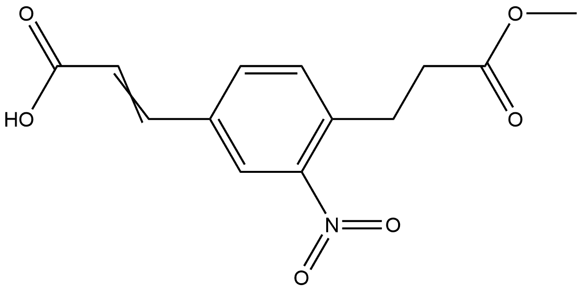 4-(3-Methoxy-3-oxopropyl)-3-nitrocinnamic acid 结构式
