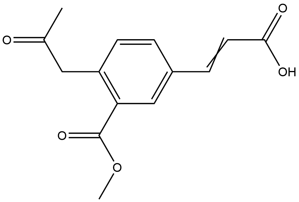 Methyl 5-(2-carboxyvinyl)-2-(2-oxopropyl)benzoate 结构式