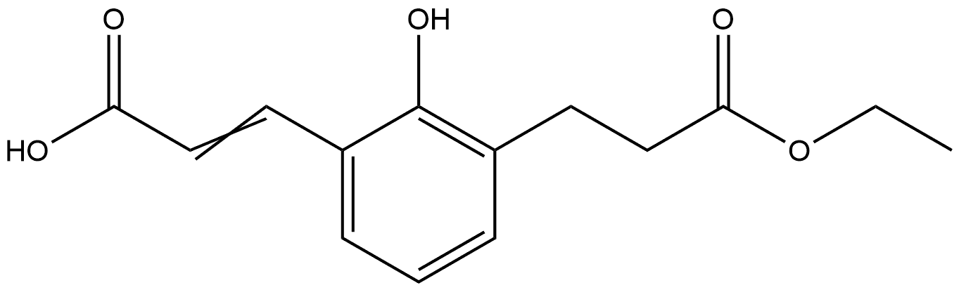 3-(3-Ethoxy-3-oxopropyl)-2-hydroxycinnamic acid 结构式