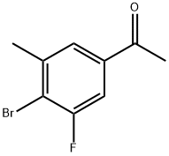 1-(4-溴-3-氟-5-甲基苯基)乙酮 结构式