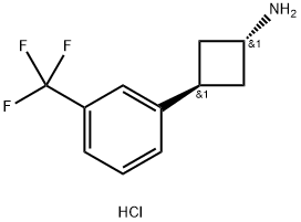 [3-(trifluoromethyl)phenyl]cyclobutan-1-amine hydrochloride, trans 结构式