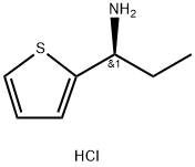 (1S)-1-(噻吩-2-基)丙-1-胺盐酸盐 结构式