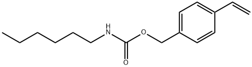 (4-乙烯基苯基)甲基]- N-己基氨基甲酸酯 结构式