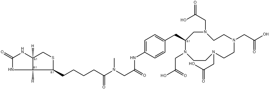 DOTA-Biotin-Sarcosine 结构式