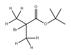 tert-Butyl 2-Bromo-2-methylpropanoate-D6 结构式