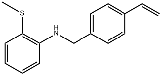4-乙烯基-N-2-(甲硫基)苯基]苯甲胺 结构式