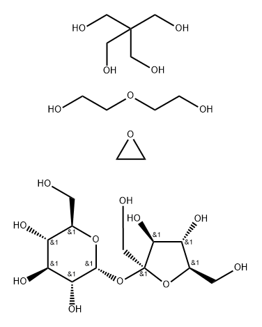 Kondensationsprodukte von mehrwertigen aliphatischen Alkoholen oder Kohlehydraten oder 1,2-Ethylendiamin mit Ethylenoxid und/oder Propylenoxid 结构式