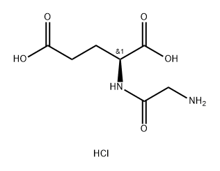 (2S)-2-(2-aminoacetamido)pentanedioic acid hydrochloride 结构式