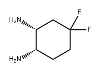(1S,2R)-4,4-difluorocyclohexane-1,2-diamine 结构式