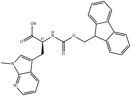 (ΑS)?-?Α-?[[(9H-芴-9-基甲氧基)羰基]氨基]-1-甲基-1H-吡咯并[2,?3-?B]吡啶-3-丙酸 结构式
