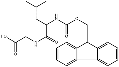 (((9H-芴-9-基)甲氧基)羰基)-L-亮氨酸甘氨酸 结构式