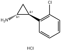 Cyclopropanamine, 2-(2-chlorophenyl)-, hydrochloride (1:1), (1R,2S)- 结构式