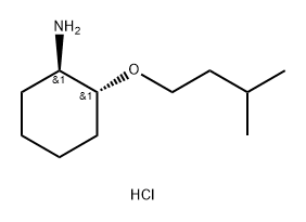 trans-2-(3-methylbutoxy)cyclohexan-1-amine hydrochloride 结构式