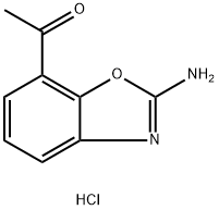 1-(2-amino-1,3-benzoxazol-7-yl)ethanone hydrochloride 结构式