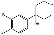 4-(4-chloro-3-fluorophenyl)tetrahydro-2H-pyran-4-ol 结构式