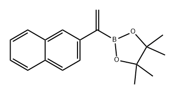 4,4,5,5-四甲基-2-(1-(萘-2-基)乙烯基)-1,3,2-二氧硼烷 结构式