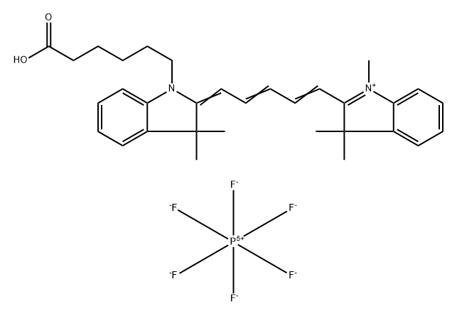 CY5-羧基 (六氟磷酸盐) 结构式