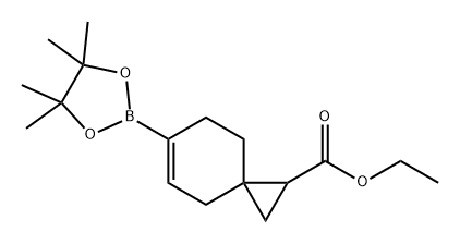 ethyl 6-(4,4,5,5-tetramethyl-1,3,2-dioxaborolan-2-yl)spiro[2.5]oct-6-ene-2-carboxylate 结构式