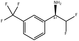 (R)-2,2-二氟-1-(3-(三氟甲基)苯基)乙-1-胺 结构式