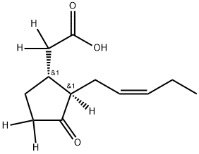 Jasmonic Acid-d5 (Mixture of Diastereomers, (-)-trans major) 结构式