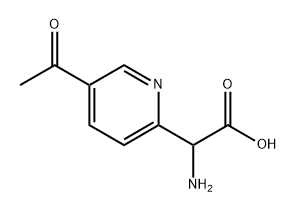 2-(5-acetylpyridin-2-yl)-2-aminoacetic acid 结构式