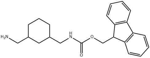 9H-Fluoren-9-ylmethyl N-[[3-(aminomethyl)cyclohexyl]methyl]carbamate 结构式