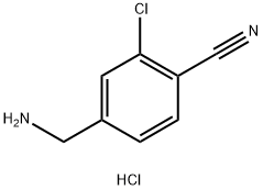 4-(氨基甲基)-2-氯苯甲腈盐酸盐 结构式