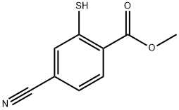 4-氰基-2-巯基苯甲酸甲酯 结构式