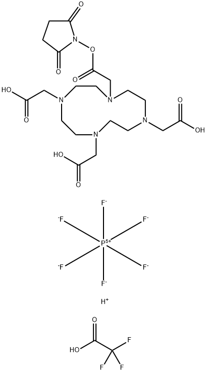 DOTA-NHS-酯 六氟磷酸盐 TFA 盐 结构式