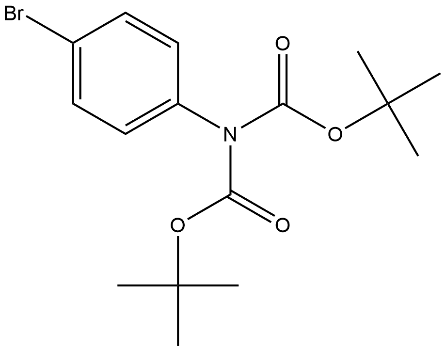 4-溴-(N,N-二叔丁氧羰基胺基)苯 结构式