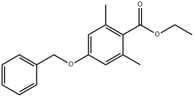 ethyl 4-(benzyloxy)-2,6-dimethylbenzoate 结构式