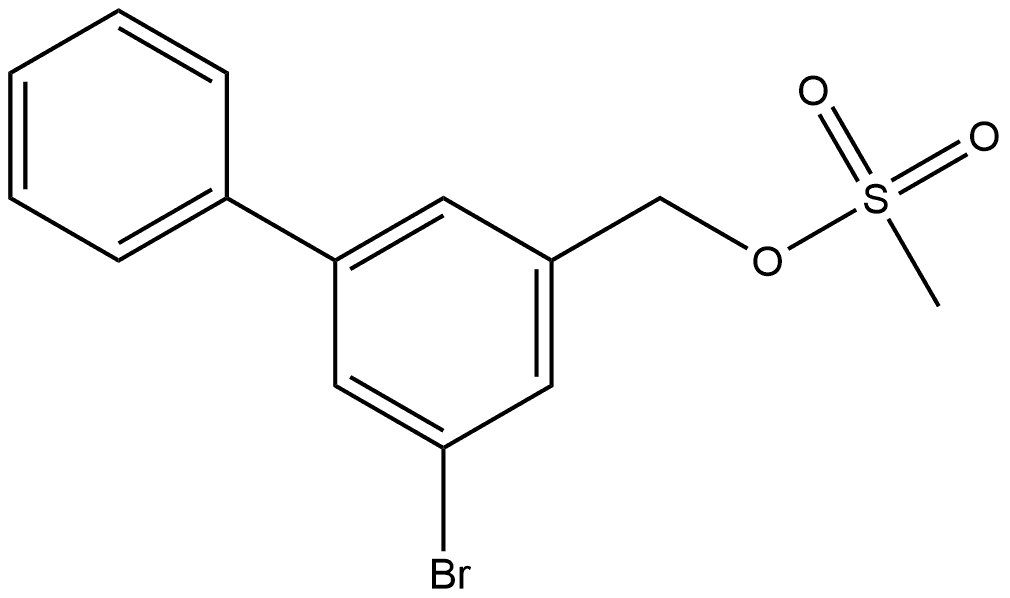 1,1'-Biphenyl]-3-methanol, 5-bromo-, 3-methanesulfonate 结构式