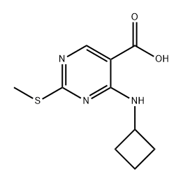 4-(环丁胺基)-2-(甲硫基)嘧啶-5-羧酸 结构式