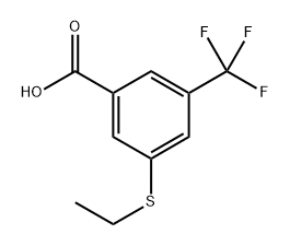 3-(ethylthio)-5-(trifluoromethyl)benzoic acid 结构式