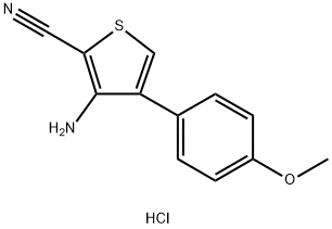 3-Amino-4-(4-methoxyphenyl)thiophene-2-carbonitrile hydrochloride 结构式