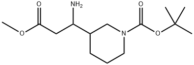 3-Piperidinepropanoic acid, β-amino-1-[(1,1-dimethylethoxy)carbonyl]-, methyl ester 结构式