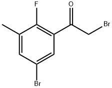 2-Bromo-1-(5-bromo-2-fluoro-3-methylphenyl)ethanone 结构式